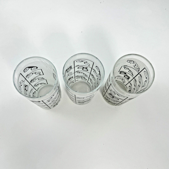3 Vintage MCM Highballs with eyewear glasses history black and white optometry - Picture 2 of 3